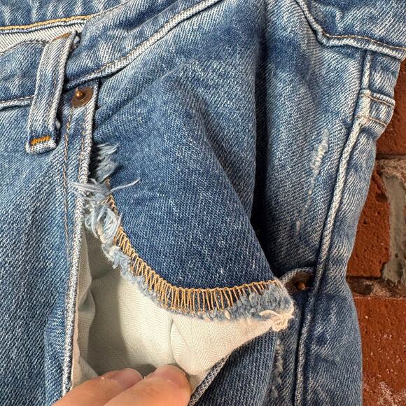 Abercrombie & Fitch The '90s Relaxed Jean High Rise Sz 34 18s Medium Wash Denim - Picture 8 of 14